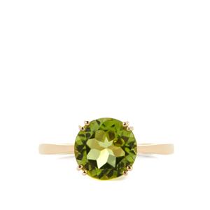 Red Dragon Peridot Ring in 9K Gold 3.20cts