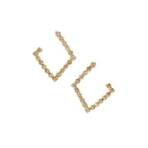 1ct Champagne Argyle Diamonds 9K Gold Earrings 