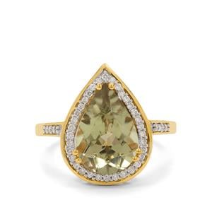 Csarite® & Diamond 18K Gold Ring MTGW 4.27cts