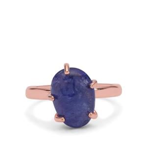 Tanzanite Ring in Rose Gold Plated Sterling Silver 5.50cts