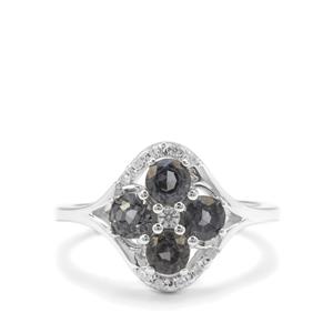 Mogok Silver Spinel & White Zircon Sterling Silver Ring ATGW 1.60cts