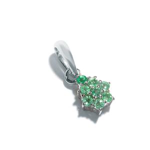 0.35ct Ethiopian Emerald Sterling Silver Pendant 
