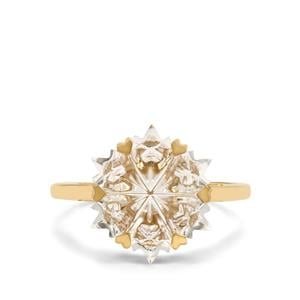 2.20cts Wobito Snowflake Cut Itinga Petalite 9K Gold Ring 