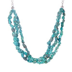 Turquoise Necklace in Sterling Silver 140cts