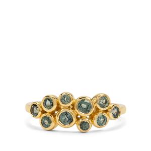 1ct Montana Sapphire Ring 9K Gold 