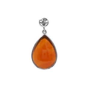 American Fire Opal Pendant in Sterling Silver 21.79cts