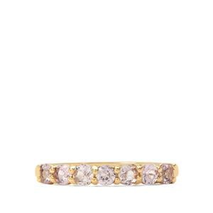 0.80cts Imperial Pink Topaz 9K Gold Ring  