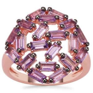Bahia Amethyst Ring in Rose Gold Plated Sterling Silver 2.24cts
