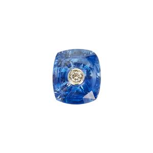 Lehrer Blue Sapphire TorusRing Cut with Pink Diamond in Platinum 950