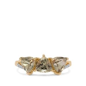 Csarite® Ring with Diamond in 9K Gold 2.50cts