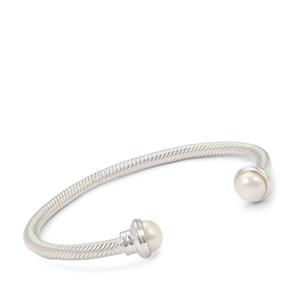 Freshwater Cultured Pearl Sterling Silver Bangle (8mm)