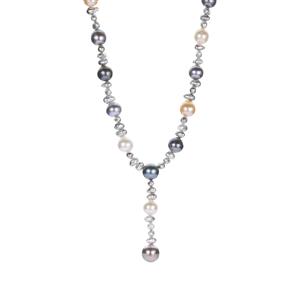 Tahitian and South Sea Cultured Pearl Sterling Silver Necklace