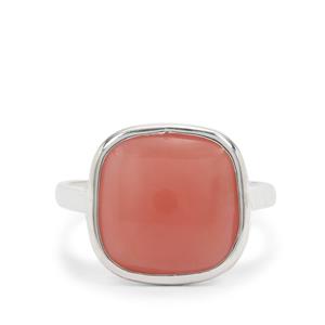 6cts Guava Quartz Sterling Silver Ring 