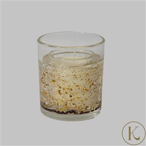 Kimbie Home Sugar Juniper Heart LED Candle - 70g With Garnet Nuggets