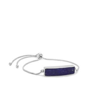 12.90ct Sar-i-Sang Lapis Lazuli Sterling Silver Aryonna Slider Bracelet