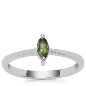 Chrome Tourmaline Ring in Sterling Silver 0.19ct