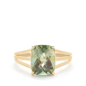 Green Colour Change Andesine Ring in 9K Gold 2.62cts