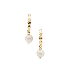 South Sea Cultured Pearl Earrings in Gold Plated Sterling Silver
