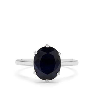 4.25ct Madagascan Blue Sapphire Sterling Silver Ring