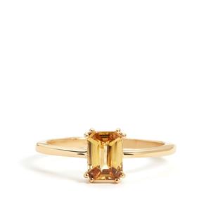 1.51ct Kaduna Canary Zircon 9K Gold Ring 