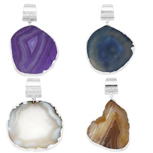 Destello Colours of Nature Agate scarf ring (Choice of 4 Color)
