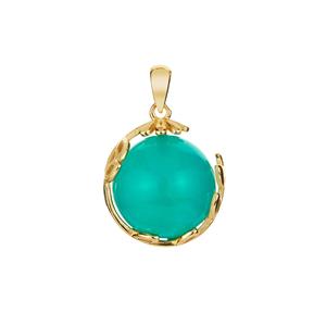 Amazonite Pendant in Gold Tone Sterling Silver 15cts