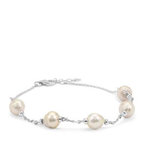 South Sea Cultured Pearl Sterling Silver Bracelet (8mm)