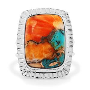 13ct Oyster Copper Mojave Turquoise Sterling Silver Aryonna Ring