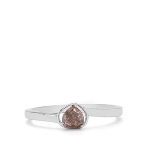 Natural Purple Diamond Ring in Platinum 950 0.53ct
