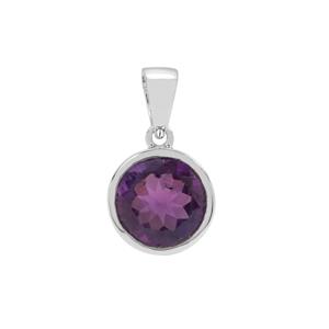 3.45ct African Amethyst Sterling Silver Pendant