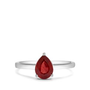 Ruby Sterling Silver Ring 