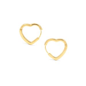 Molte Heart Hoop Earrings in Gold Plated Silver