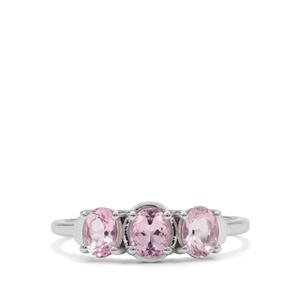 0.95ct Nigerian Pink Morganite 9K White Gold Ring