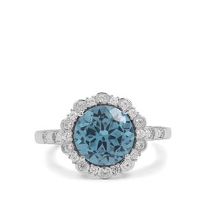 Versailles Topaz Ring with White Zircon in Sterling Silver 3.60cts