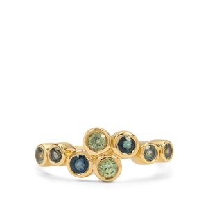 1ct Montana Sapphire 9K Gold Ring 