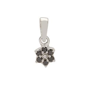 1/10ct Black Diamond Sterling Silver Pendant 