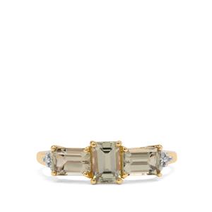 Csarite® & Diamond 9K Gold Ring ATGW 2.05cts