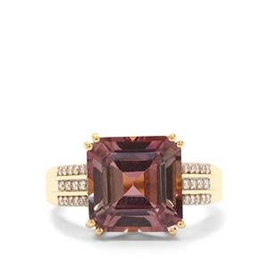 Pink Diaspore & Diamond 18K Gold Arthur Ivy Ring MTGW 6.65cts