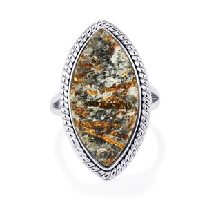 Astrophyllite Drusy Ring in Sterling Silver 15cts