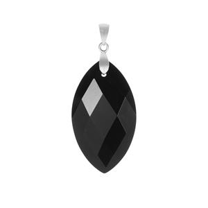 Black Onyx Pendant in Sterling Silver 32.55cts