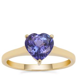 AA Tanzanite Ring in 9K Gold 2cts