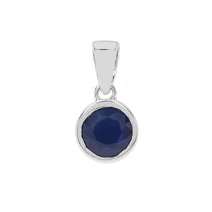 1.85ct Blue Sapphire Sterling Silver Pendant (F)