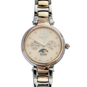 Dreamline Moonphase Pink Mother of Pearl Dial Rose Gold Bicolour Watch in Stainless Steel