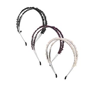 Gem Auras Silver Coloured Double Headband with Gemstones ATGW 75cts