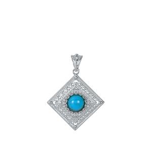0.50ct Turquoise Sterling Silver Pendant 