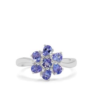 1.05ct Tanzanite Sterling Silver Ring 