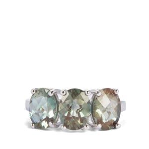 Colour Change Andesine Ring in Sterling Silver 3.25cts