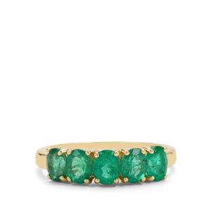 1.70ct Zambian Emerald 9K Gold Tomas Rae Ring