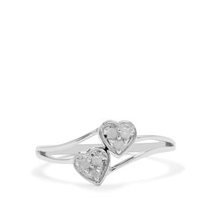 Diamond Ring in Sterling Silver 0.11ct