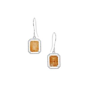 4.15ct Rutile Quartz Sterling Silver Earrings